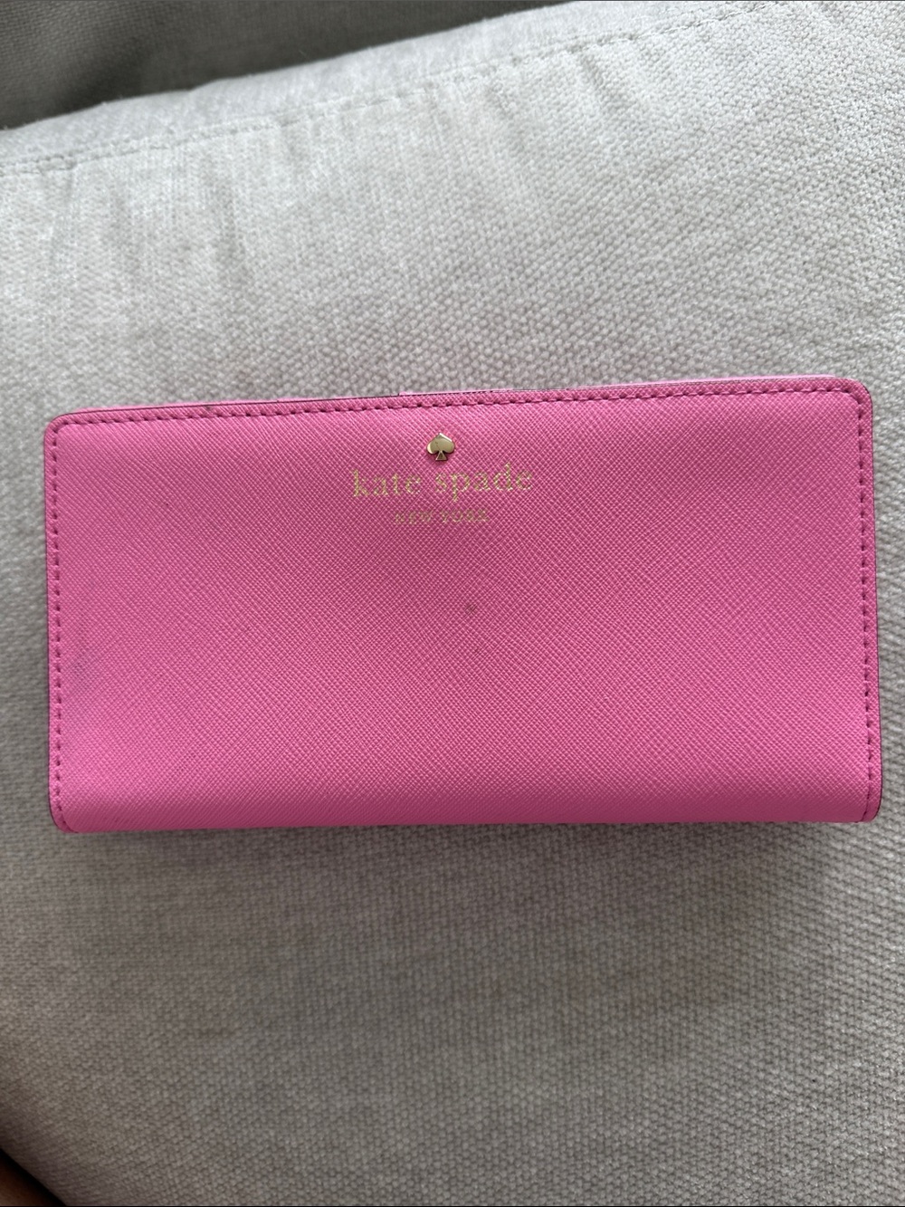 kate spade Pink  Wallet with Gold Logo